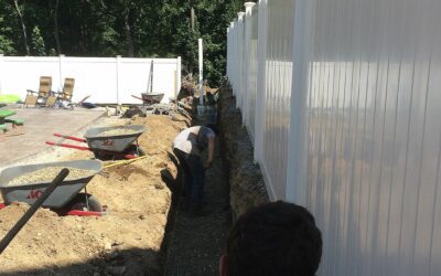 Day one of our latest wall project.