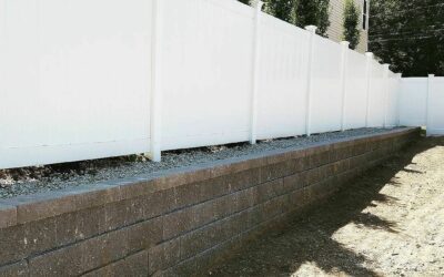 We finished up a retaining wall today in Braintree.