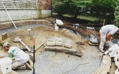 It was a little muddy but we had a productive day of wall building today