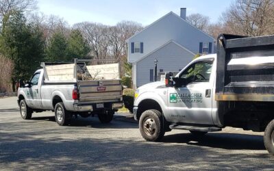 Practicing social distancing by taking multiple trucks to each job.