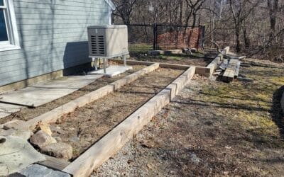 We did a fence repair and srepping stone walkway to make use of the side entrance to her yard